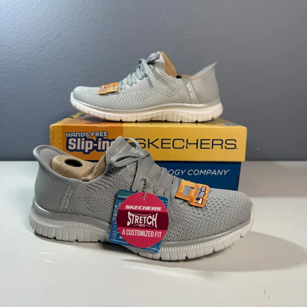 Skechers Hands Free Slip-ins Women 5.5 Grey NEW Ultra Flex 3.0 104421
